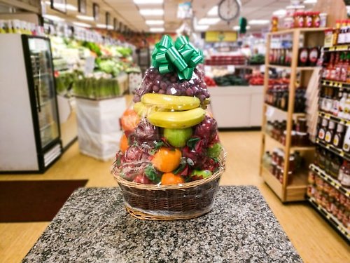 Candy, Cheese and Gourmet Fruit Basket